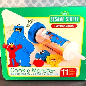 Hamilton Beach Sesame Street Cookie Monster Cookie Press Cordless Decorator Tips
